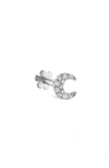 Maria Tash Diamond Moon Threaded Stud Earring