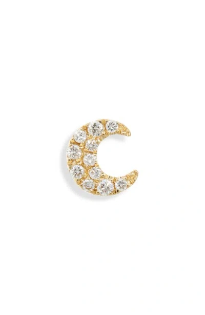Maria Tash Diamond Moon Threaded Stud Earring