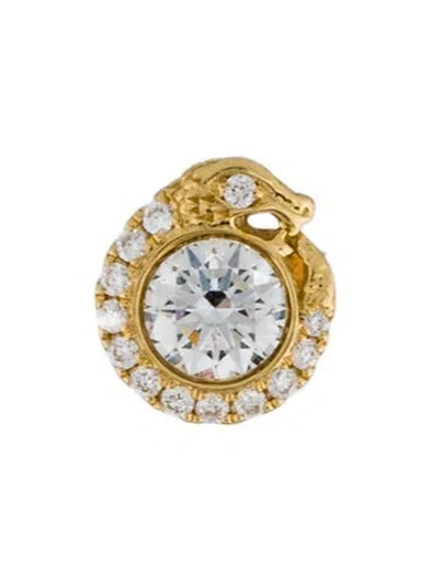 Pre-owned Maria Tash Diamond Pavé Ouroboros Single Stud Earring In Multi