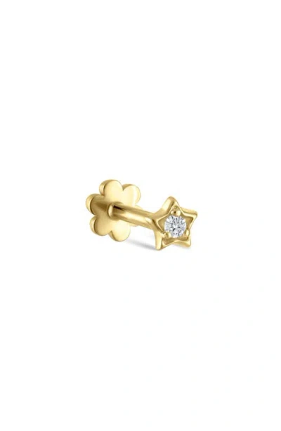 Maria Tash Diamond Solitaire Single Stud Earring In Gold