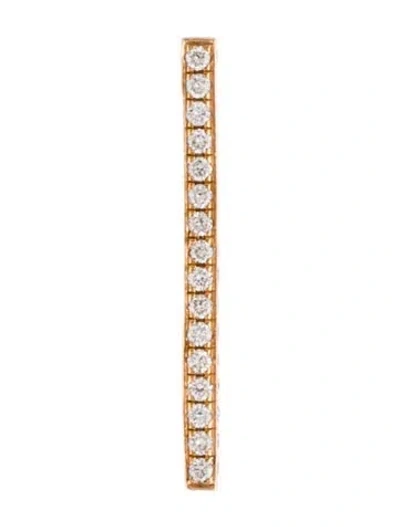 Pre-owned Maria Tash Diamond Square Bar Threaded Single Stud Earring In Multi