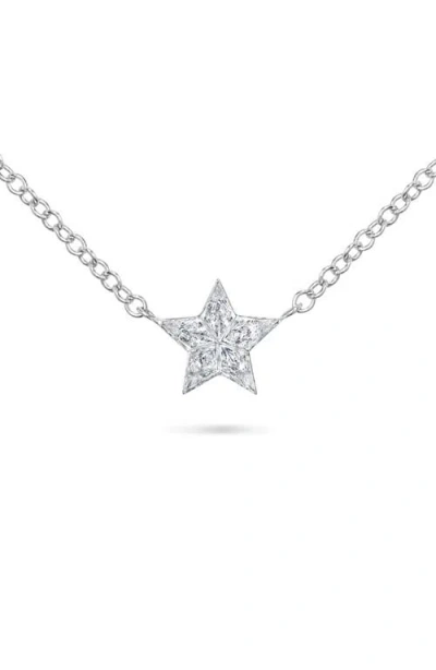 Maria Tash Diamond Star Pendant Necklace In Silver