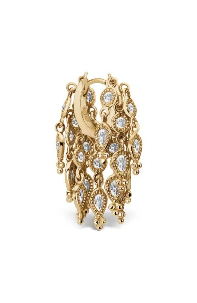 Maria Tash Diamond Tassel Eternity Hoop Earring In Gold