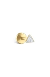 Maria Tash Diamond Triangle Single Stud Earring In Gold