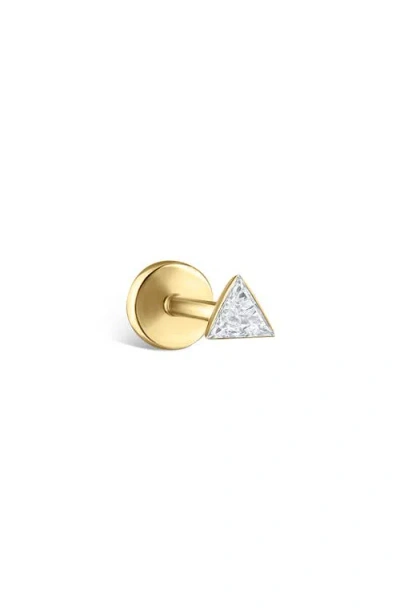 Maria Tash Diamond Triangle Single Stud Earring In Gold
