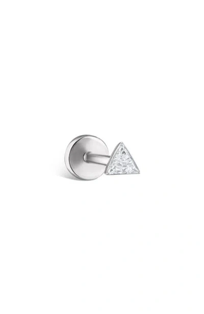 MARIA TASH MARIA TASH DIAMOND TRIANGLE SINGLE STUD EARRING