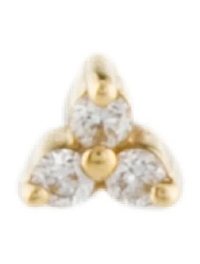 Pre-owned Maria Tash Diamond Trinity Single Threaded Stud Earring In Multi