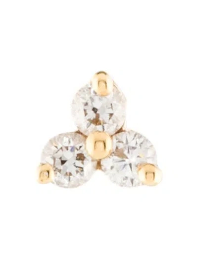 Pre-owned Maria Tash Diamond Trinity Threaded Single Stud Earring In Multi