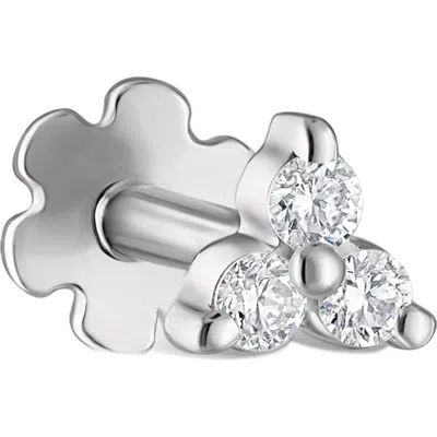 Maria Tash Diamond Trinity Threaded Stud Earring