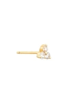 Maria Tash Diamond Trinity Threaded Stud Earring