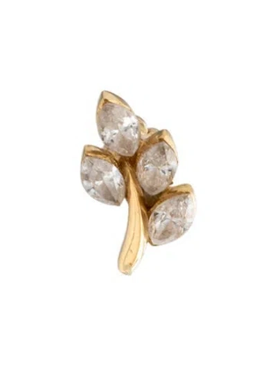 Pre-owned Maria Tash Diamond Vine Single Stud Earring In Multicolor