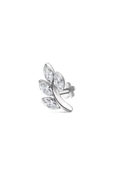 Maria Tash Diamond Vine Single Threaded Stud Earring In Gray