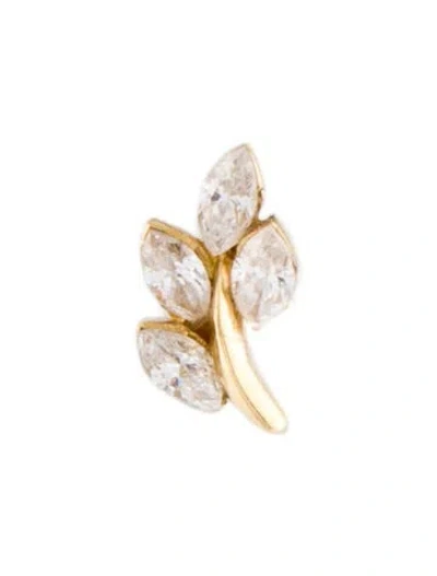 Pre-owned Maria Tash Diamond Vine Threaded Stud Earring In Multi
