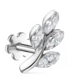 Maria Tash Diamond Vine Single Threaded Stud Earring In White