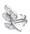 Maria Tash Diamond Vine Threaded Stud Earring In White
