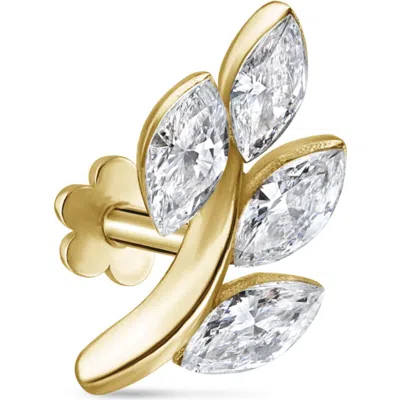 Maria Tash Diamond Vine Threaded Stud Earring In Gold