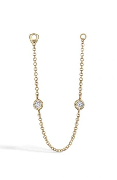 Maria Tash Double Diamond Connecting Charm In Gold