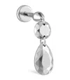 MARIA TASH DOUBLE FACETED GOLD THREADED CHARM STUD SINGLE EARRING