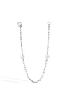 Maria Tash 14ct Double Pearl Chain Connecting Charm In Metallic