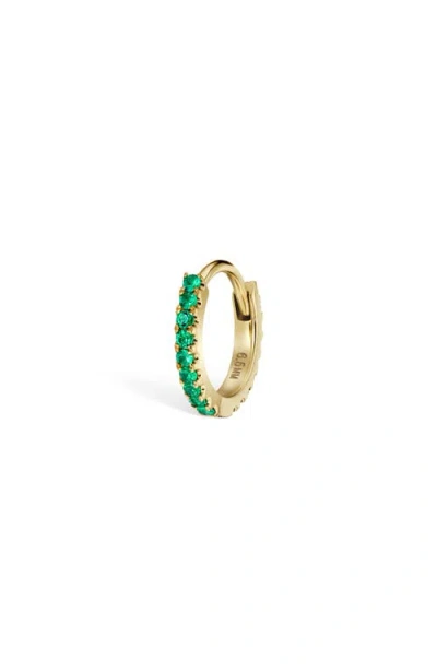 Maria Tash Emerald Eternity Single Clicker Hoop Earring In Green