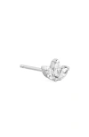 Maria Tash Engraved Diamond Lotus Single Stud Earring