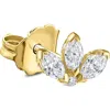 Maria Tash Engraved Diamond Lotus Single Stud Earring In Gold