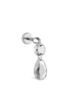 Maria Tash Faceted Drop Earring In White Gold