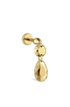 Maria Tash Faceted Drop Earring In Yellow Gold