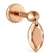 Maria Tash Faceted Gold Marquise Threaded Charm Earring In Rose Gold