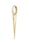 Maria Tash Yellow Gold Faceted Grand Spike Hoop Earring In Yellow Gold