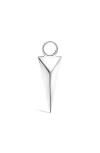 Maria Tash Faceted Long Spike Charm In White Gold