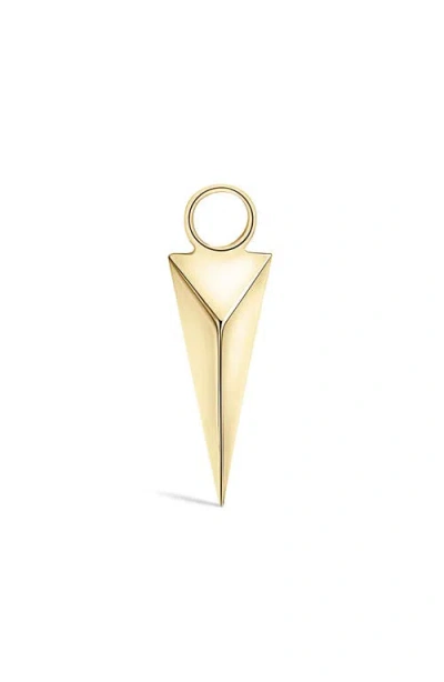 Maria Tash Faceted Long Spike Charm In Yellow Gold