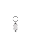 Maria Tash Faceted Marquise Charm Pendant In White Gold