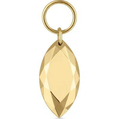 Maria Tash Faceted Marquise Charm In Yellow Gold