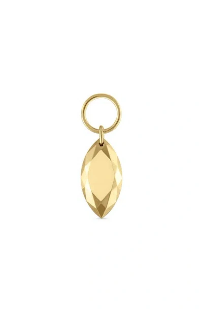 Maria Tash Faceted Marquise Charm In Gold