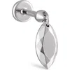 Maria Tash Faceted Marquise Single Threaded Stud Earring In White Gold