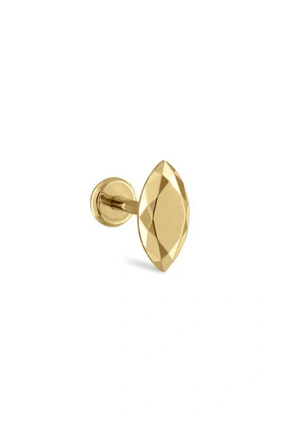 Maria Tash Faceted Marquise Single Threaded Stud Earring In Yellow Gold