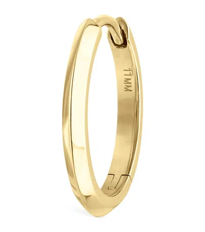 Maria Tash Faceted Metal Vertex Single Hoop Earring In Gold
