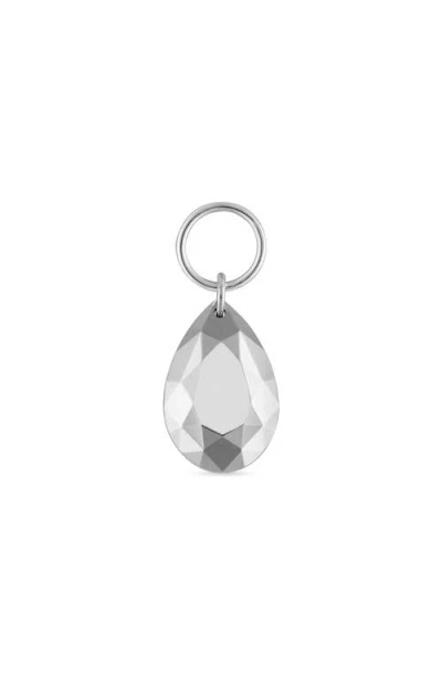 Maria Tash Faceted Pear Charm Pendant In Gold