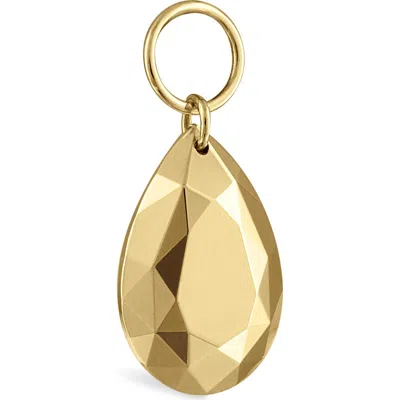 Maria Tash Faceted Pear Charm Pendant In Yellow Gold