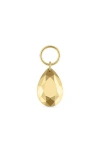 Maria Tash Faceted Pear Single Charm In Yellow Gold