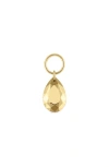 Maria Tash Faceted Pear Single Charm In Yellow Gold