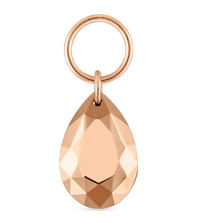 Maria Tash Faceted Pear Charm In Rose Gold