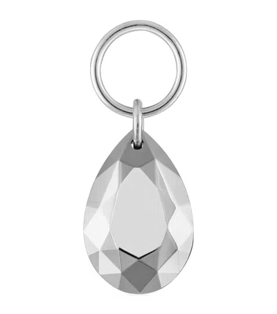 Maria Tash Faceted Pear Single Charm In White