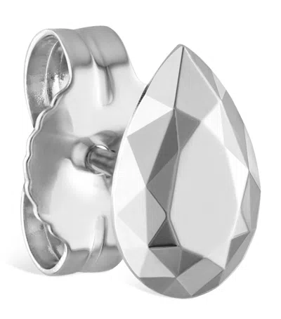 Maria Tash Faceted Marquise Single Stud Earring In White