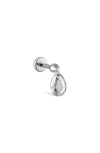 Maria Tash Faceted Pear Single Threaded Stud Earring In White Gold