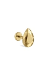 MARIA TASH FACETED PEAR SINGLE THREADED STUD EARRING