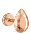 Maria Tash Faceted Pear Threaded Stud Earring In Rose Gold