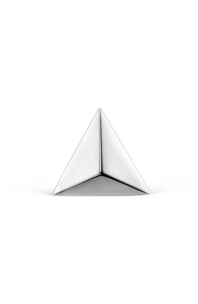 Maria Tash Faceted Triangle Single Threaded Stud Earring In Gold