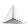 Maria Tash Faceted Triangle Single Threaded Stud Earring In White Gold